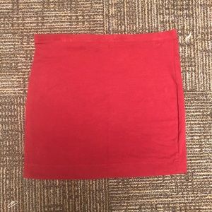Red bodycon skirt